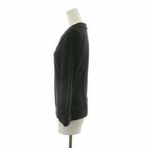 FOXEY NEW YORK シャツ ブラウス 長袖 衿 プルオーバー 40 ブラック 29503-NSTF0201C /NQ