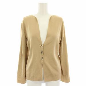 カーディガン Vネック 長袖 ガンチーニ M ベージュ /YT