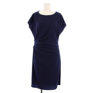 ワンピース ひざ丈 半袖 6 ネイビー /BM