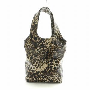 A.P.C. TOTE NINON SMALL トートバッグ レオパード ヒョウ柄 ロゴプリント F ブラウン ベージュ