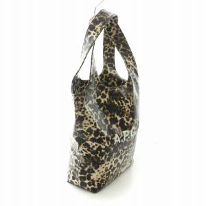 A.P.C. TOTE NINON SMALL トートバッグ レオパード ヒョウ柄 ロゴプリント F ブラウン ベージュ