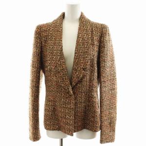 テーラードジャケット ツイード 40 ブラウン
