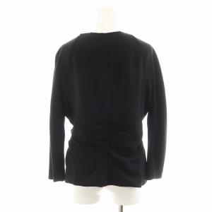 PRADA ノーカラージャケット 44 黒 ブラック /AN22