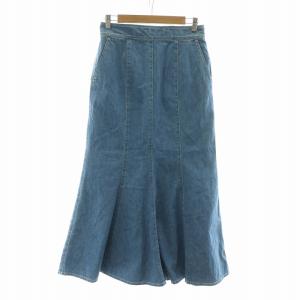 DENIM MERMAID SKIRT デニムスカート マーメイド マキシ ロング 36 ブルー 23MMSSK03