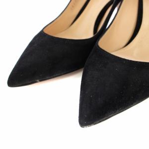Gianvito Rossi GIANVITO 70 パンプス スエード ポインテッドトゥ 34.5 21.5cm 黒 26770 /TK