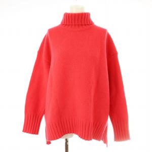 ウールカシミヤ ハイネックプルオーバー ニット セーター 厚手 S ピンク 11-02-95-02632950830