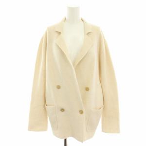 21SS ミラノリブジャケット テーラードジャケット ダブル アウター 麻 リネン混 アイボリー 21010912205010