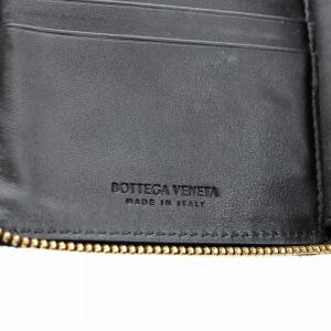 BOTTEGA VENETA マキシ イントレチャート 二つ折り財布 ブラック
