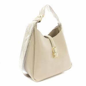 SNIDEL 24SS フロントメタルミディバッグ ハンドバッグ フェイクレザー タグ付き F ベージュ SWGB241628