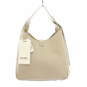 SNIDEL 24SS フロントメタルミディバッグ ハンドバッグ フェイクレザー タグ付き F ベージュ SWGB241628