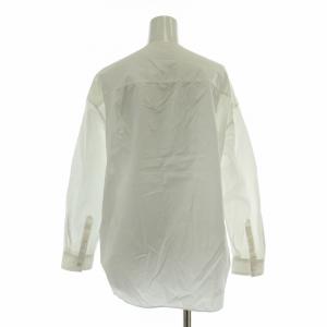 Drawer ピンタックノーカラーシャツ ブラウス 長袖 36 白 ホワイト 6511-299-0362 /BB