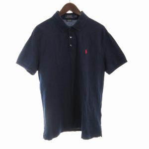 ポロシャツロゴ 刺繍 半袖 L 紺 ネイビー 0200011449 /RO