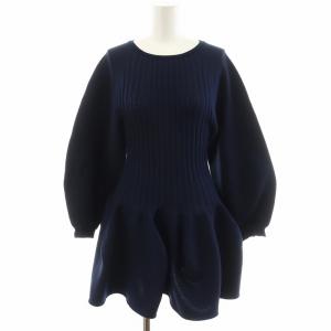 POTTERY LONG SLEEVE FLARE TOP ネイビー