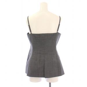 LE CIEL BLEU Wave Front Bustier Curve Hem Kick Flare Pants セットアップ