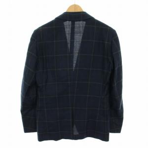 TOMORROWLAND エルメネジルドゼニア Ermenegildo Zegna テーラードジャケット シングル チェック柄 絹