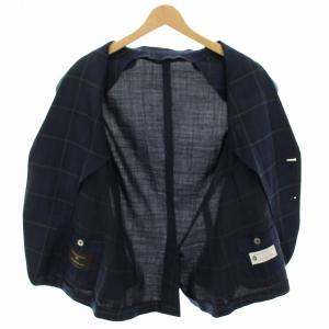 TOMORROWLAND エルメネジルドゼニア Ermenegildo Zegna テーラードジャケット シングル チェック柄 絹