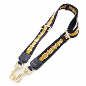 THE Logo WEBBING Strap ショルダーストラップ ロゴ 黒 ゴールド /TK