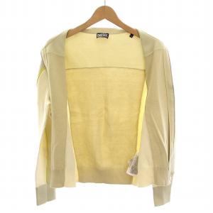 DIESEL K-WICHITA ZIP ノーカラー ニット ジップアップ ジャケット XS ベージュ /YM