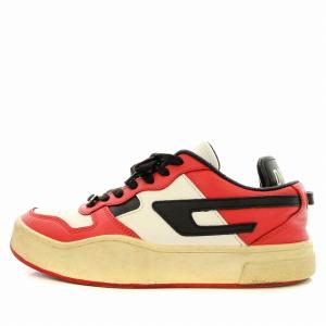 DIESEL S-UKIYO LOW F21-06 スニーカー 25.5cm 赤 白 /G