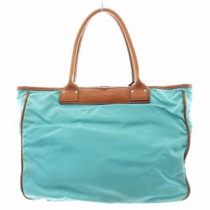 Felisi トートバッグ ハンドバッグ ショルダーバッグ ナイロン レザー 茶 ブラウン 水色 ライトブルー 14-26