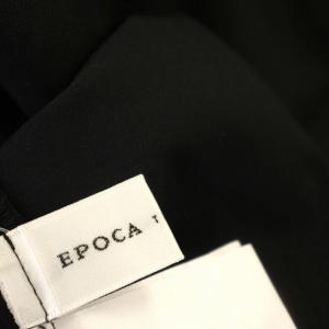 EPOCA シアー ワンピース N2J05-737-09 半袖 ロング フレア 36 黒 ブラック /G