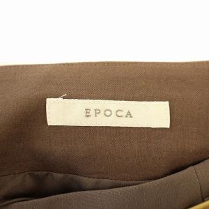 EPOCA プリーツスカート M5S03-806-53 ロング スカート ベルト付 38 ライトブラウン 茶 /G