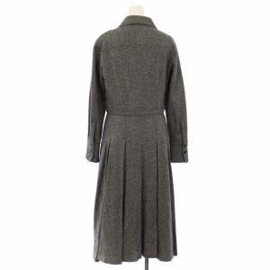 EPOCA ワンピース ウール シルク混 ロング 長袖 ベルト 38 グレー M5J16-252-08 /TK