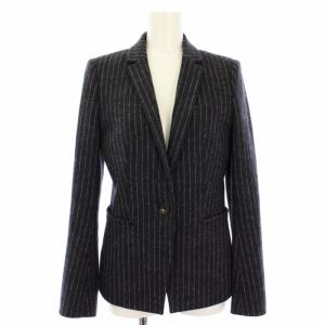 テーラードジャケット ストライプ ウール 40 紺 白 M5E09-447-28 /TK