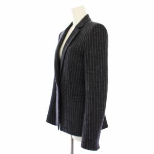 EPOCA テーラードジャケット ストライプ ウール 40 紺 白 M5E09-447-28 /TK