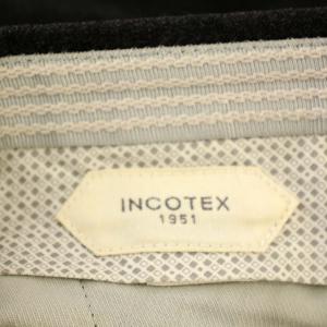 INCOTEX ウール スラックス 1NT035 テーパード パンツ 48 グレー /G