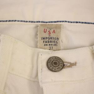 RRL ラルフローレン RALPH LAUREN デニムパンツ ジーンズ ジップフライ 27 白 /BM