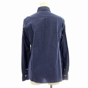 Finamore シャツ ブラウス 1212134 長袖 コットン 42 ネイビー 紺 /G