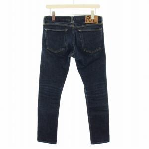 RRL ラルフローレン デニムパンツ ジーンズ ジップフライ スキニー W28 紺 ネイビー WMRRDNMS4P00051