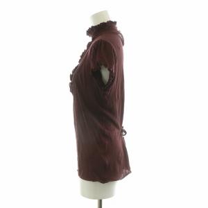 RRL カットソー 半袖 フリル ハイネック 1 ボルドー 0470352W /NQ