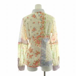 RALPH LAUREN ボタンダウンシャツ ブラウス 長袖 花柄 ストライプ襟 7 マルチカラー BLRLSM2110 /NQ