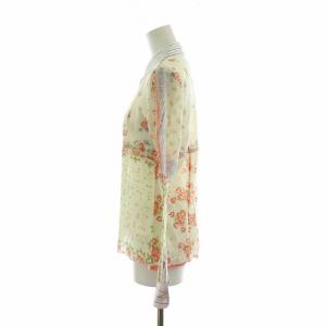 RALPH LAUREN ボタンダウンシャツ ブラウス 長袖 花柄 ストライプ襟 7 マルチカラー BLRLSM2110 /NQ