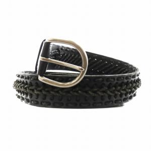 新品 RRL ブラックレザーシルバーバックルベルト イタリア製 ビンテージ加工 Yahoo!オークション -「rrl ベルト」の落札相場・落札価格
