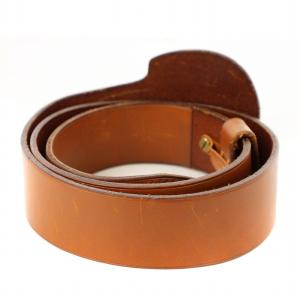 RALPH LAUREN ベルト バックル レザー 太 茶 ゴールドカラー /MM