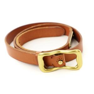 1021 レザーベルト スクエアバックル ヴィンテージ加工 シルバー