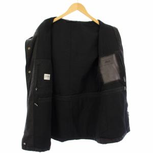 ARMANI COLLEZIONI ジャケット ブルゾン アウター フード 50 黒 HC0821 /TK