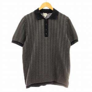 ポロシャツ M51005-03 半袖 ボーダー 52 グレー ネイビー /G