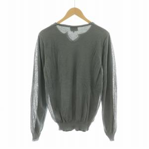 ARMANI COLLEZIONI ニット Tシャツ ロンT 長袖 プルオーバー 5 グレー LCM57MLC48M /NQ