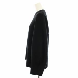 STUDIO NICHOLSON ニット セーター クルーネック 長袖 絹 シルク混 カシミヤ混 1 黒 ブラック SNW-679 /YT