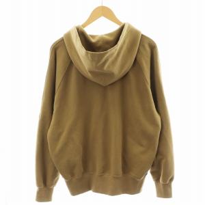and wander light sweat hoodie パーカー ジップアップ ロゴ L 茶 ブラウン 574-3184041