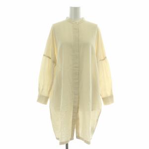 cotton band collar shirts コットンバンドカラーシャツ ブラウス 長袖 チュニック丈