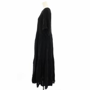Ron Herman クリスティダウン Christy Dawn ワンピース ロング 半袖 ティアード 黒 ブラック 2810300442