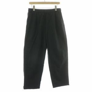 コットンイージーパンツ タック スラックス ウエストゴム 2 黒 ブラック /BB