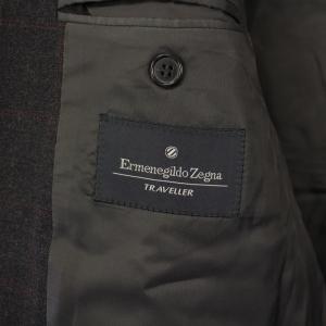 Ermenegildo Zegna TRAVELLER テーラードジャケット ブレザー アウター シングル 総裏地 ウール チェック柄 52