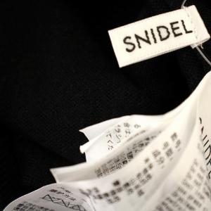 SNIDEL 23AW レースドッキングニットワンピース SWNO235023 花柄 レース 長袖 ワンピース F 黒