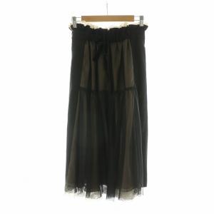 【未使用タグ付】フランシュリッペ 2wayチュールフレアスカート レース M 紺 未使用タグ付】フランシュリッペ 2wayチュールフレアスカート